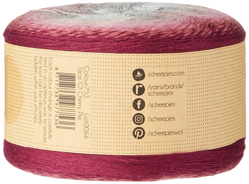 Scheepjes Whirl Yarn - 1000m, Slice 'O' Cherry Pie, Cotton & Acrylic Blend - Image 2